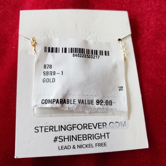 NEW Gold tone Sterling Forever 925 letter R necklace - Picture 5 of 5
